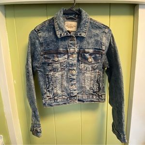 Ashley Vintage Charm Denim Jacket Acid Washed Blue Women’s Size Small NWT NOS